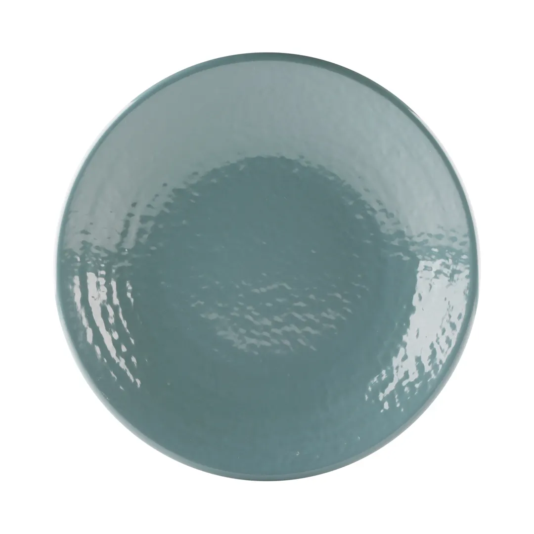 GET D814RR-ABY Plate, 8-1/4" Dia x 1"H, Round Coupe, Abyss Melamine, Pebble Texture, Durable