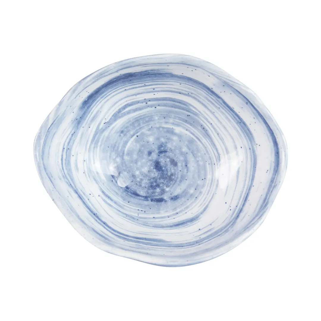 GET D863OV-ND 28‑Oz Oval Bowl, 8‑1/8" x 6‑5/8" x 3‑1/8" H, Melamine, Navy Blue, Dishwasher Safe