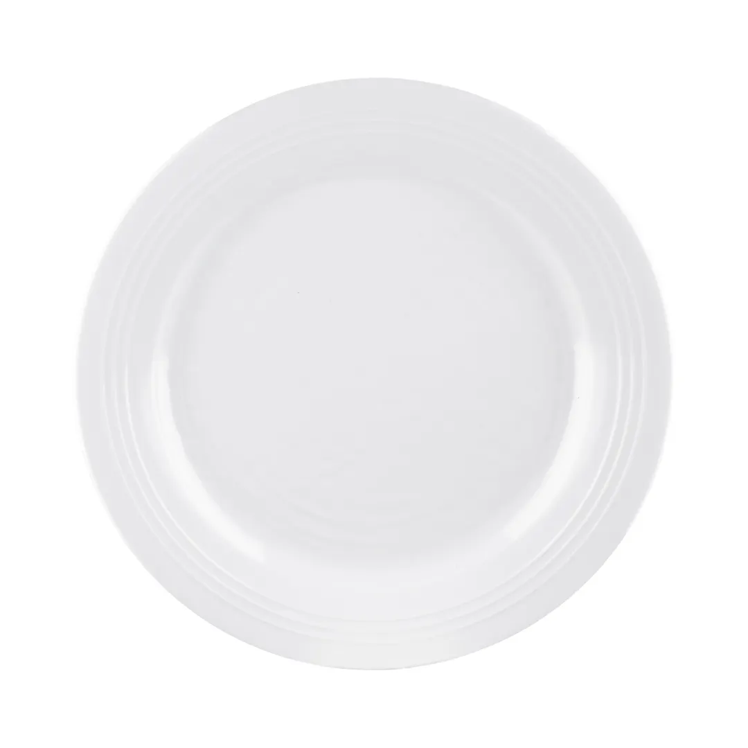 GET D897GG-W 9" Round Melamine Plate, White, 1" H, Break/Chip, Stain & Scratch Resistant, BPA Free