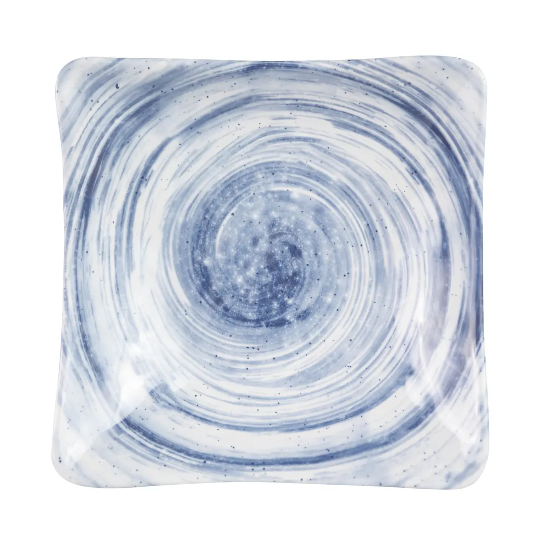 GET D92SQ-ND Bowl, 44 Oz., 9-1/2" x 9-1/2" x 2-3/4", Square Melamine, Navy Blue