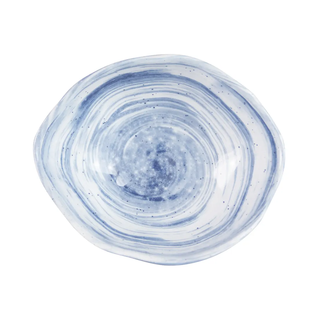 GET D983OV-ND Bowl, 49 Oz (9.5" x 8.125" x 3.625"), Oval Melamine, Navy Blue, Scratch Resistant