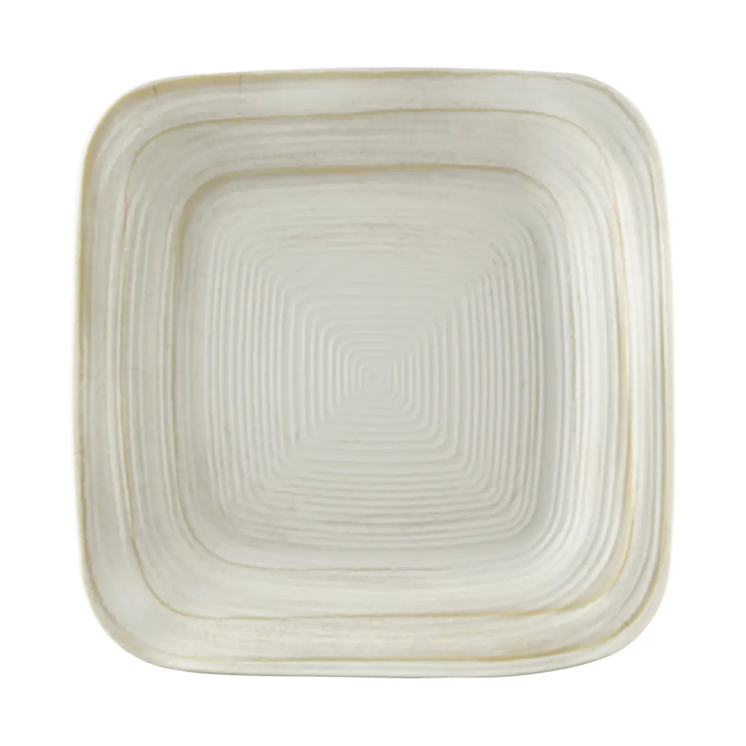 GET D9PLST-OWD Plate, 9" x 9" x 1-1/4", Square Melamine, White, Break/Chip Resistant, BPA‑Free