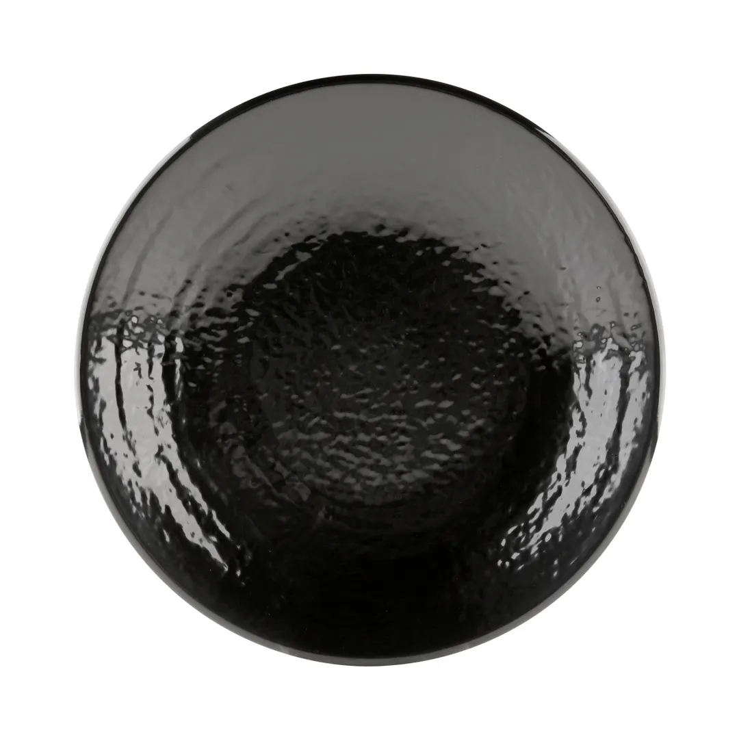 GET D9RR-B Elite Global Solutions Plate, 9" Dia. x 1"H, Round, Coupe, Melamine, Black