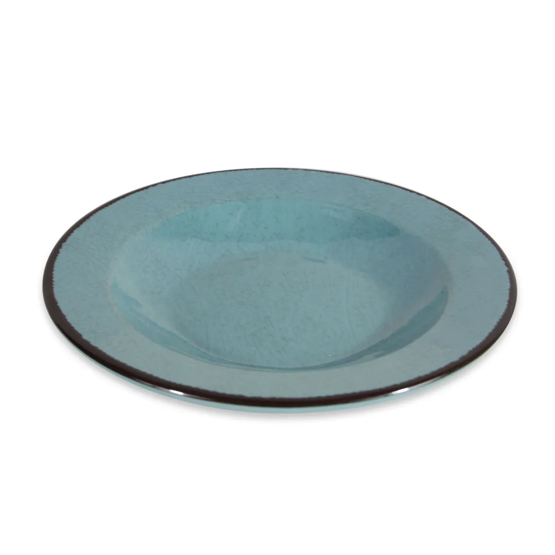 GET DB10M-CB Pasta/Soup Bowl, 18 oz (10" Dia x 1‑1/2" H), Melamine, Cameo Blue