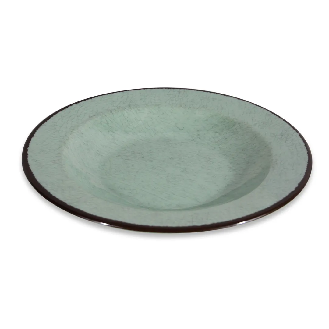 GET DB10M-H Elite Global Pasta/Soup Bowl, 10" Dia., 18 Oz., Green, Melamine, Crackled