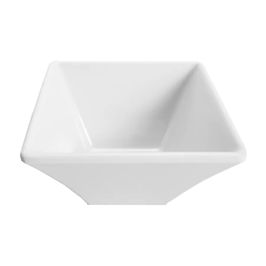 GET DB4SQ-W Elite Global 6oz Square Melamine Bowl, 4" x 4" x 2", White, BPA Free, Dishwasher Safe