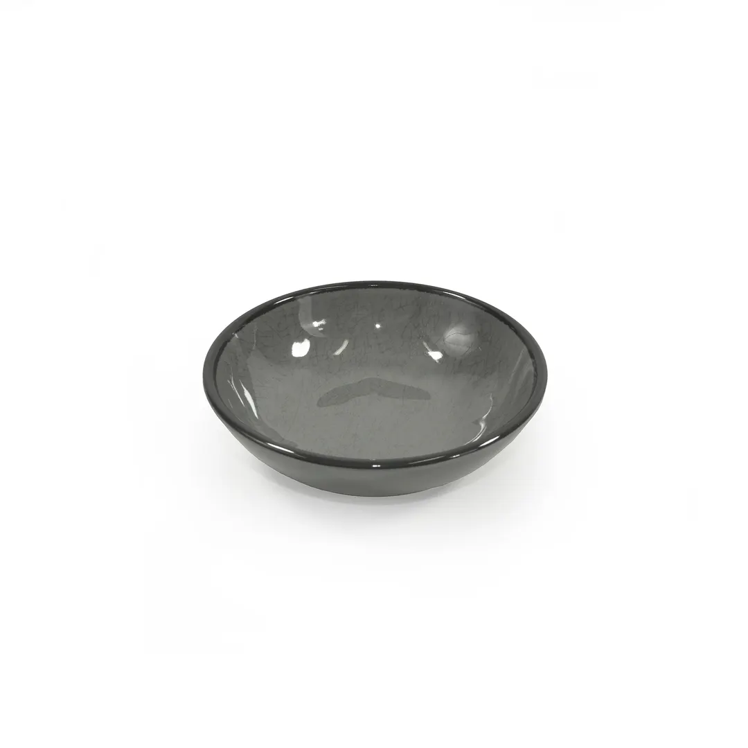 GET DB51M-G Elite Bowl, 5" Dia., 10-11 oz, Gray Melamine, Crackled, Dishwasher Safe