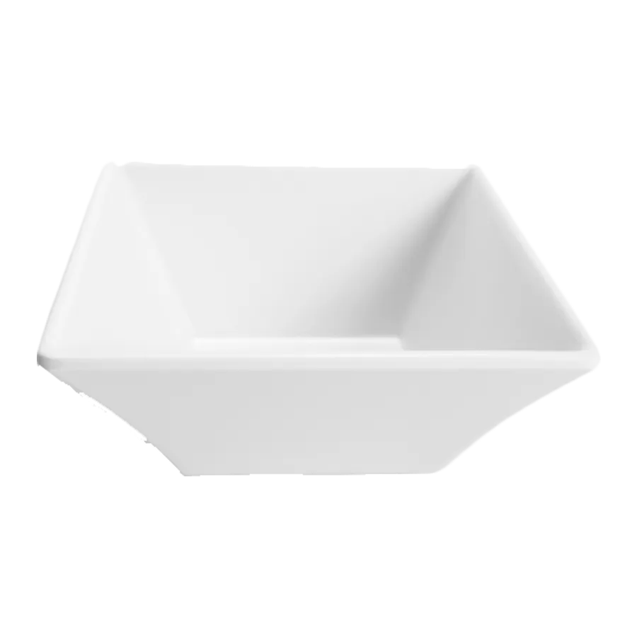 GET DB5SQ-W Square Melamine Bowl, 5" x 5" x 2", 11 oz, White, BPA‑Free, Dishwasher Safe