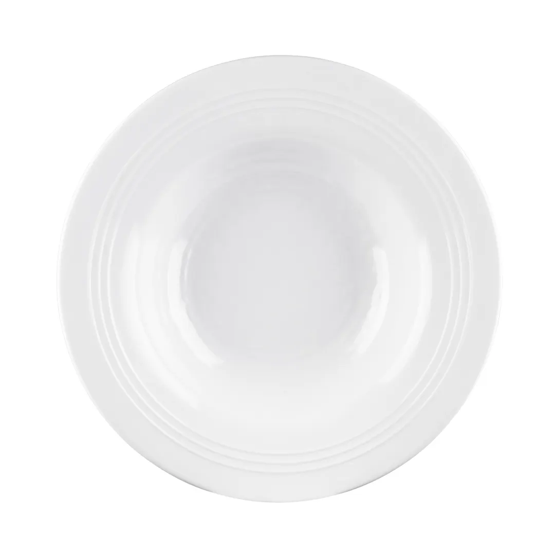 GET DB651GG-W 10 oz. White Melamine Bowl, 8" Dia. 1-3/8" H, Dishwasher Safe