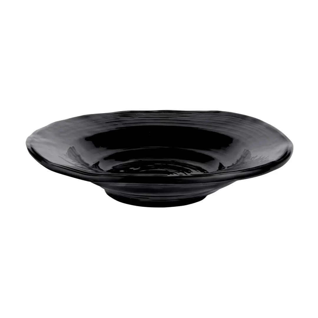 GET DB7-B Bowl, 6 Oz., 7" Dia. x 1-5/8" H, Black, Melamine, BPA‑Free, Dishwasher Safe