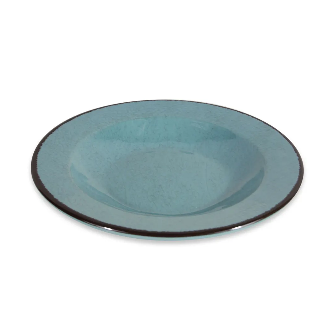 GET DB878M-CB Elite Global Pasta/Soup Bowl 12 Oz., 9" Dia., Blue, Melamine, Crackled