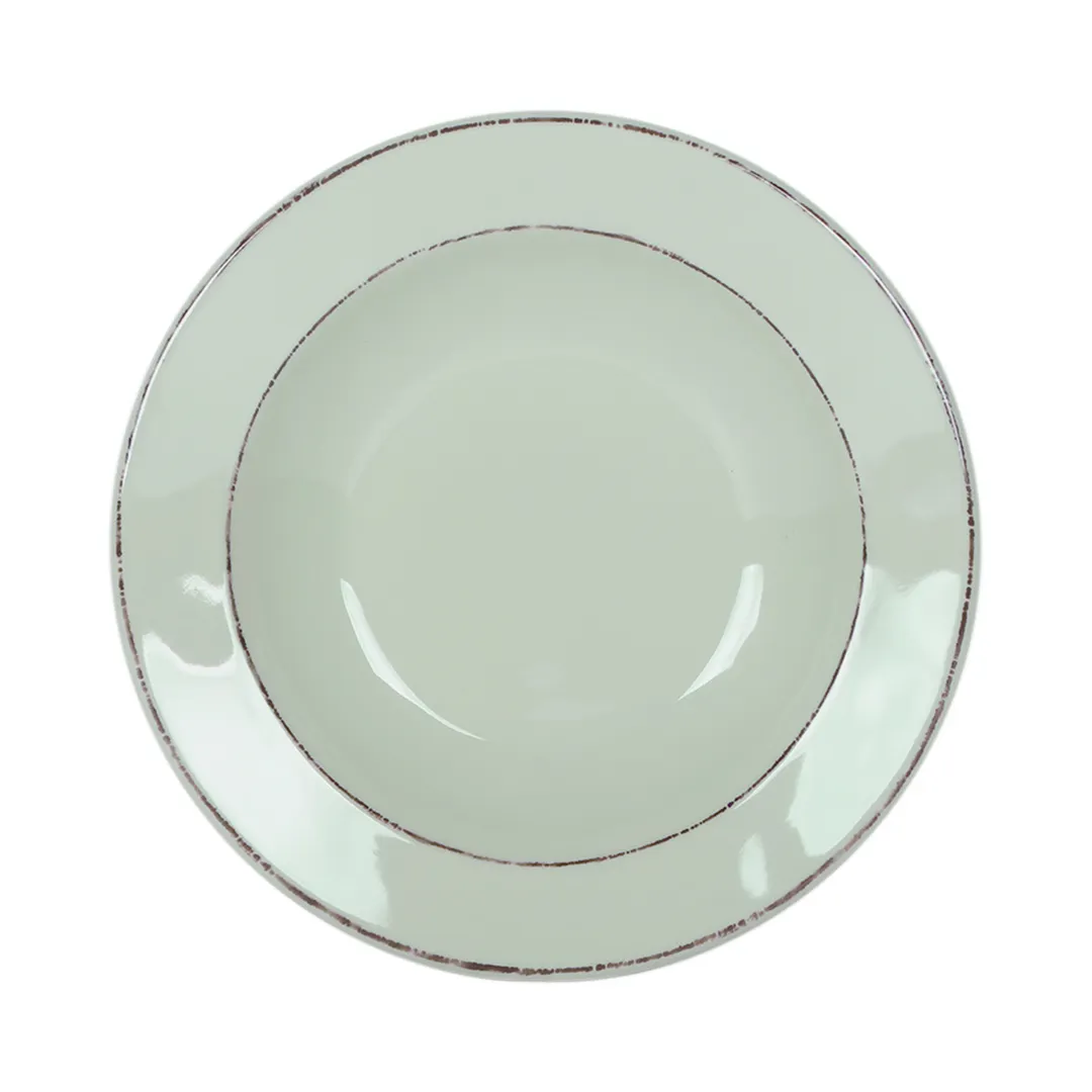 GET DB878T-H Pasta/Soup Bowl, 12‑15 oz, 9" Dia. × 1‑3/8" H, Melamine Green, Chip/Scratch Resistant
