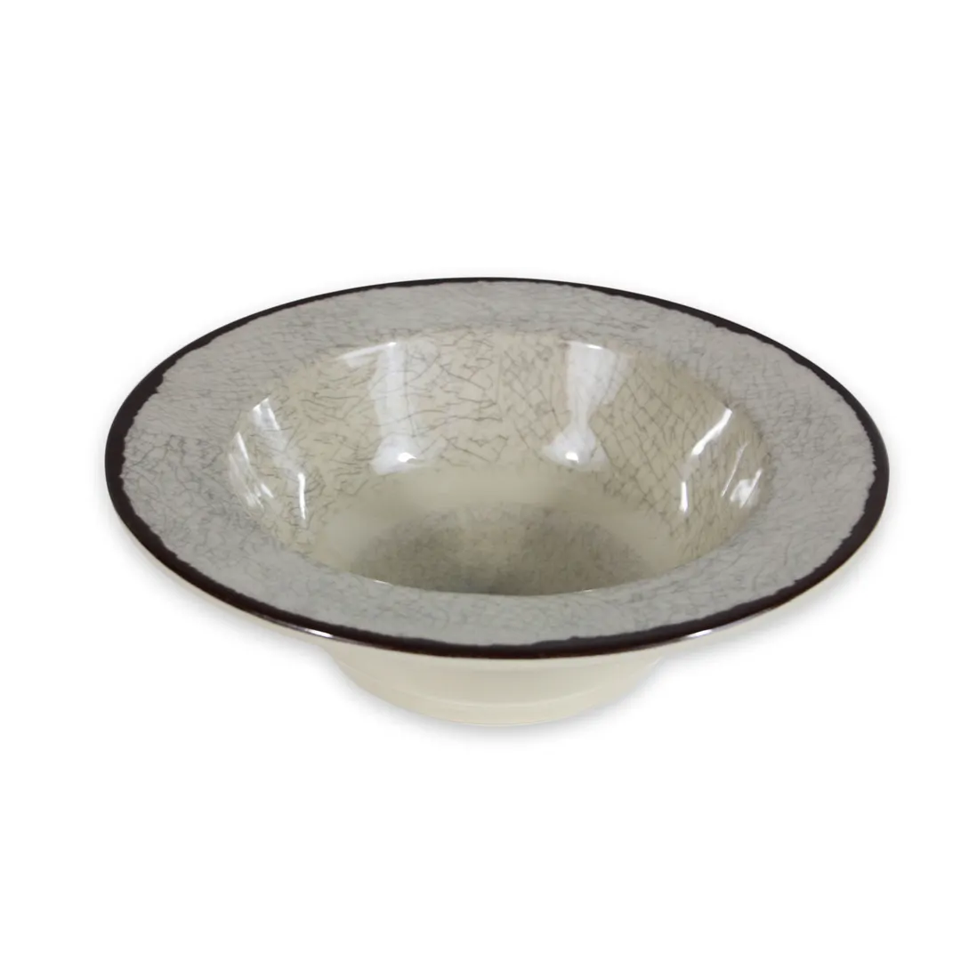 GET DB8M-V Bowl, 18 Oz, 8" Dia. X 2-1/4" H, Round, Melamine, Vanilla, Break‑Chip‑Stain Resistant