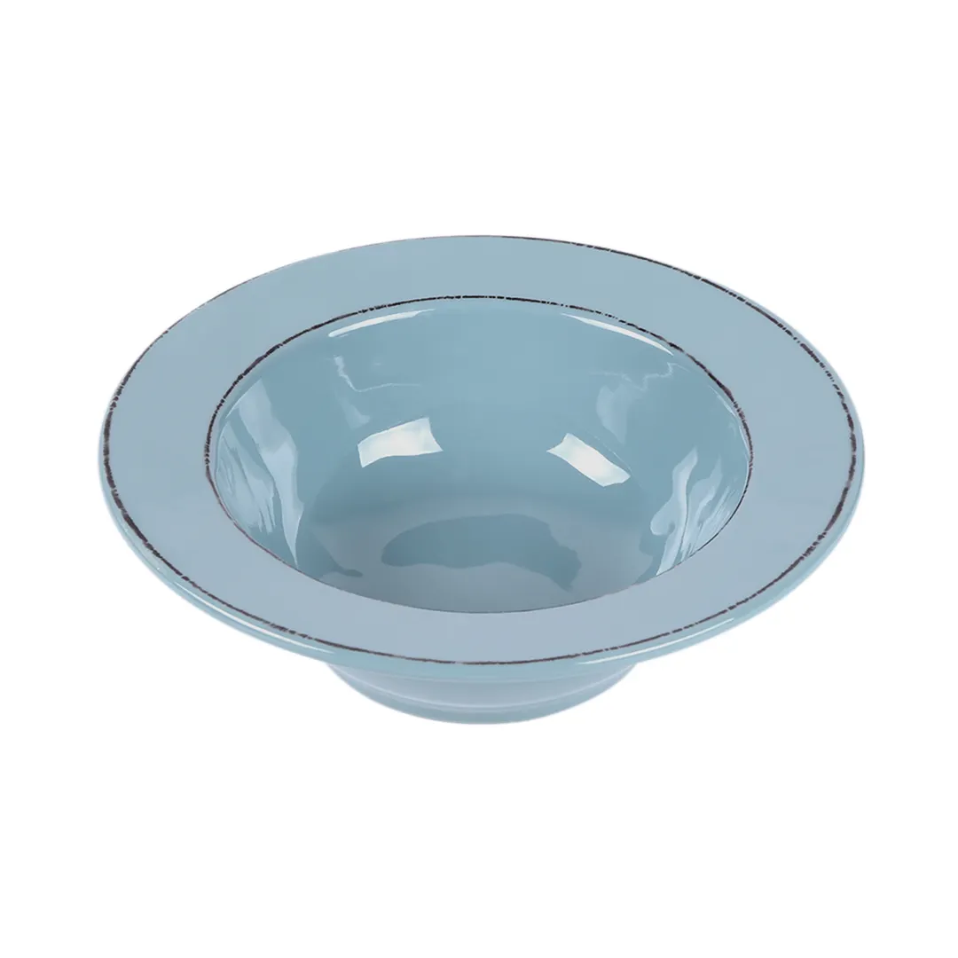 GET DB8T-CB Elite Global Bowl, 18 Oz., 8" Dia., 2-1/4" H, Blue Melamine, BPA Free, Dishwasher Safe
