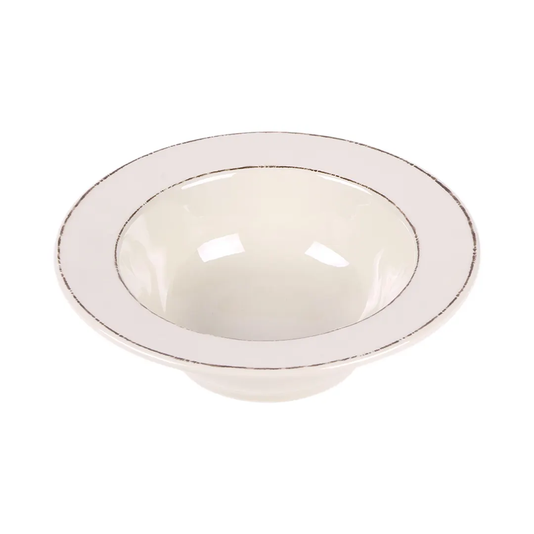 GET DB8T-V - 18oz Beige Melamine Bowl, 8" Dia. x 2-1/4" H, Break/Chip Resistant, Dishwasher Safe