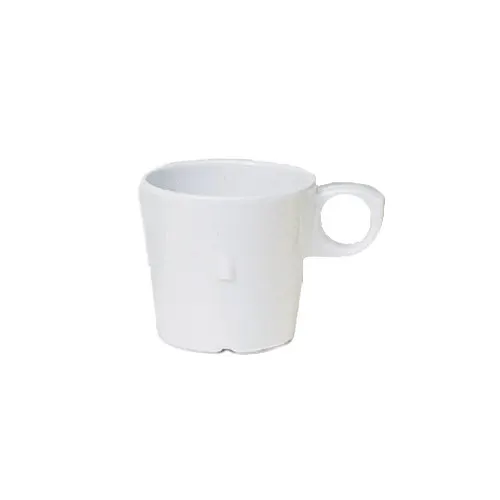 GET DC-101-W Supermel/Bake & Brew 7-1/2 oz. White Stackable Mug – 3-1/4" Dia. x 3" H – 1 Dozen