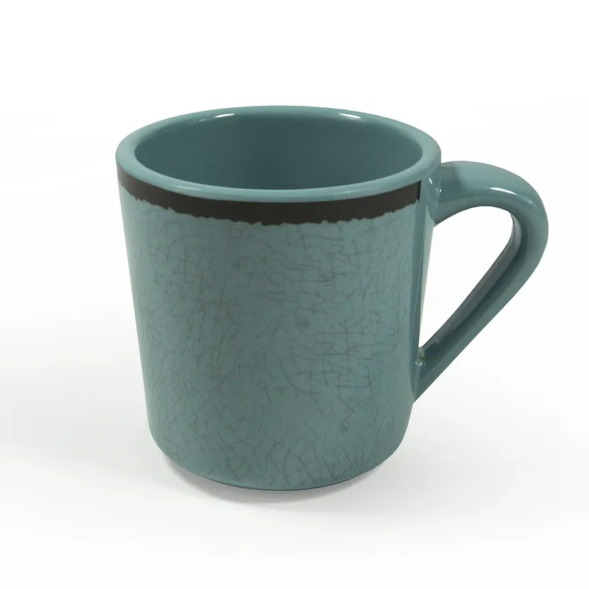 GET DC-CB-M 10oz Melamine Mug, 3-1/8" Dia. x 3-1/4" H, Blue, Break, Chip, Stain Resistant