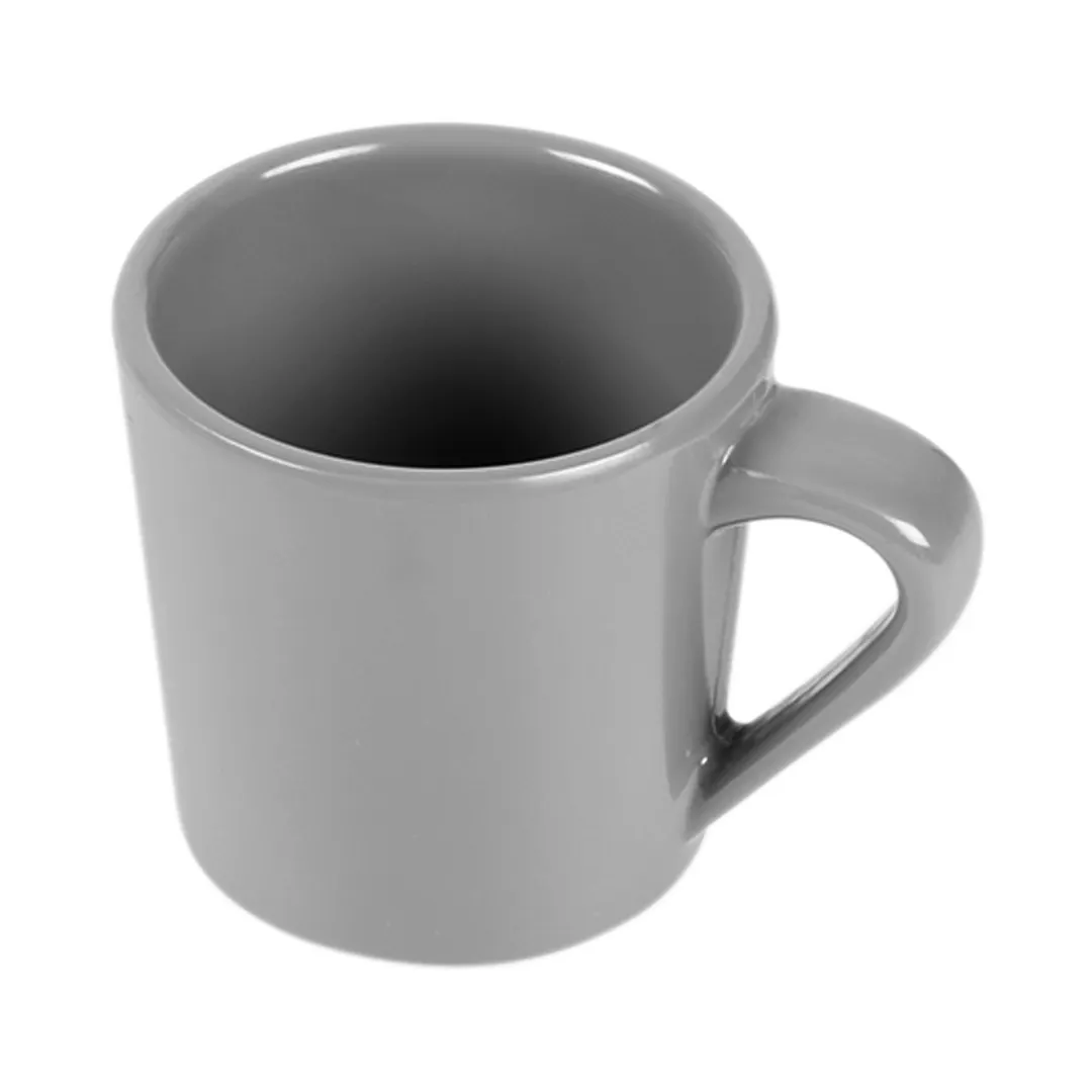 GET DC-G Mug, 10 Oz, 3-1/8" Dia. X 3-1/4" H, Gray Melamine, Vintage California, Break-Chip-Scratch