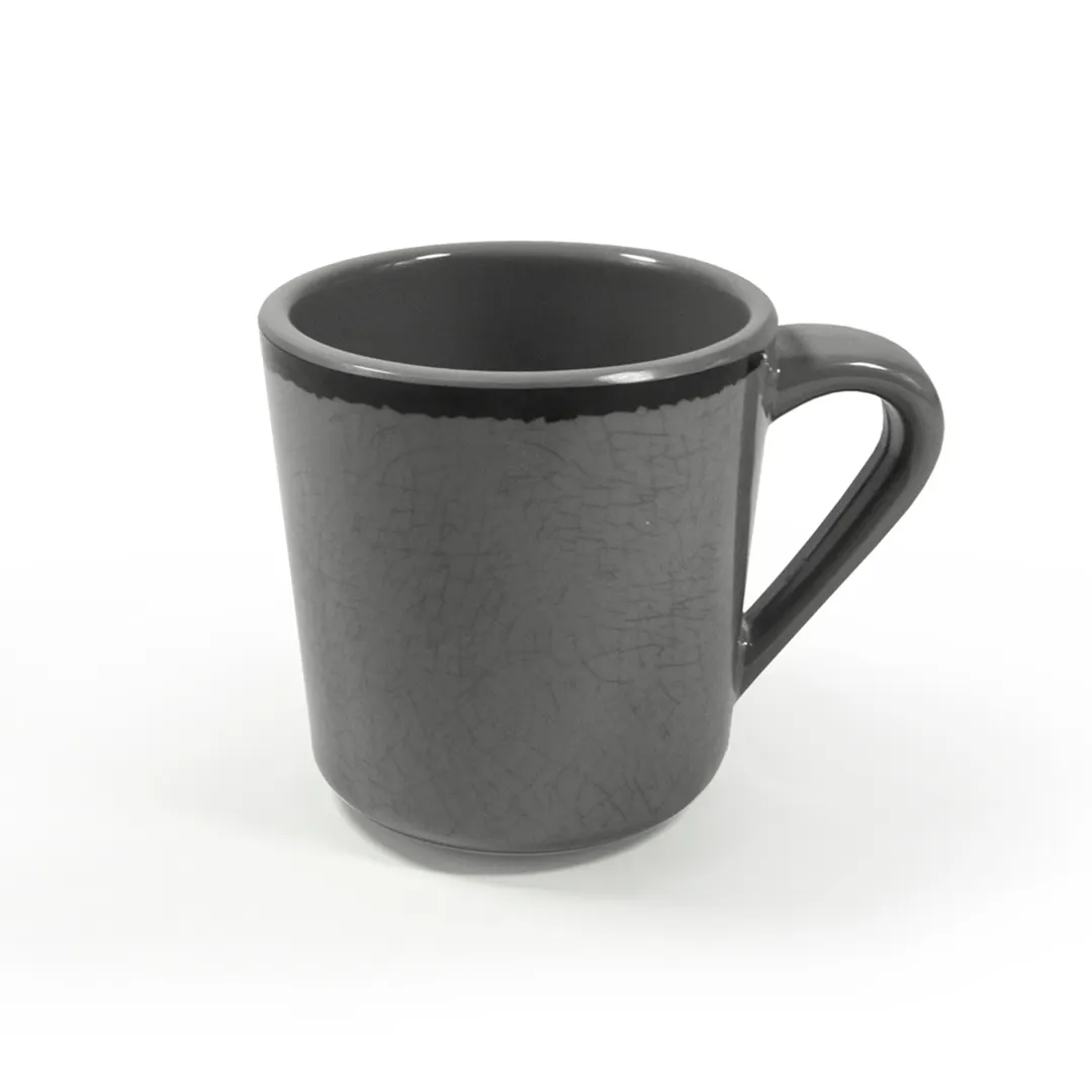GET DC-G-M 10 Oz Mug, 3-1/8" Dia. x 3-1/4" H, Round Melamine, Gray Vintage Mojave