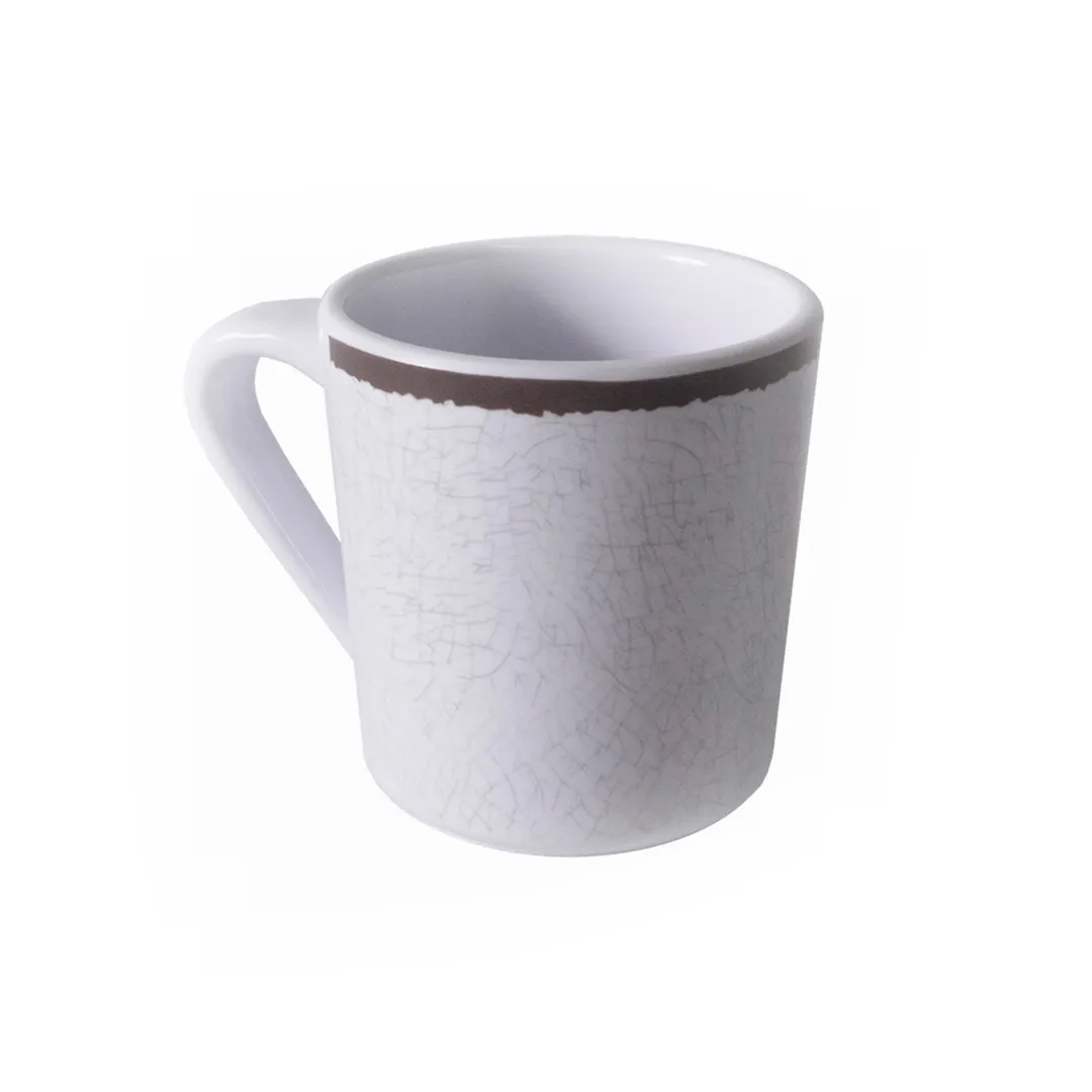 GET DC-W-M Global Mug - 10 oz, 3-1/8" Dia × 3-1/4" H, White Melamine, BPA Free, Dishwasher Safe