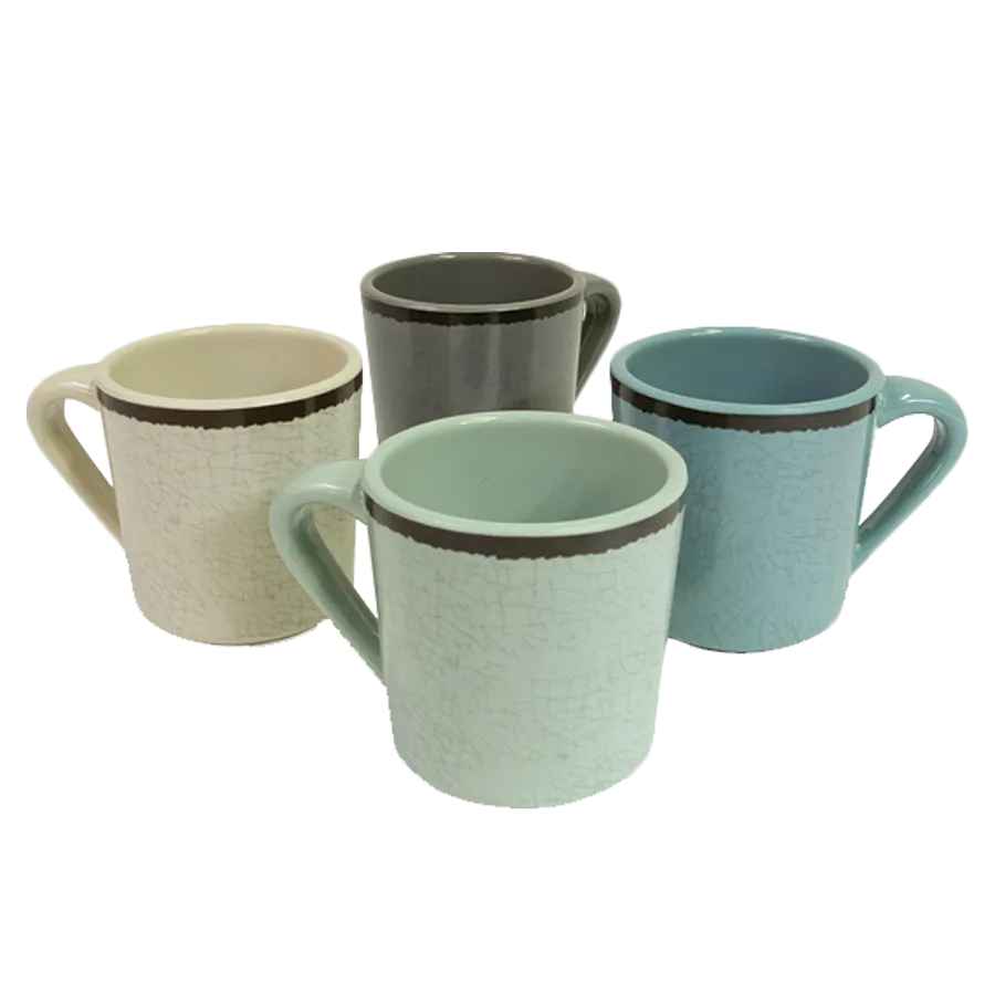GET DC14-G-M Elite Global 14oz Melamine Mug, 3-5/8" Dia x 3-3/4" H, Gray Cal, Dishwasher Safe