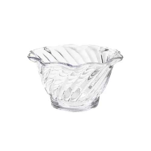 GET DD-60-CL Dessert Time™ Dessert Dish, 6 Oz., 4-1/2" Dia. X 2-1/4"H, Break-Resistant, SAN, Clear - 1 Dozen