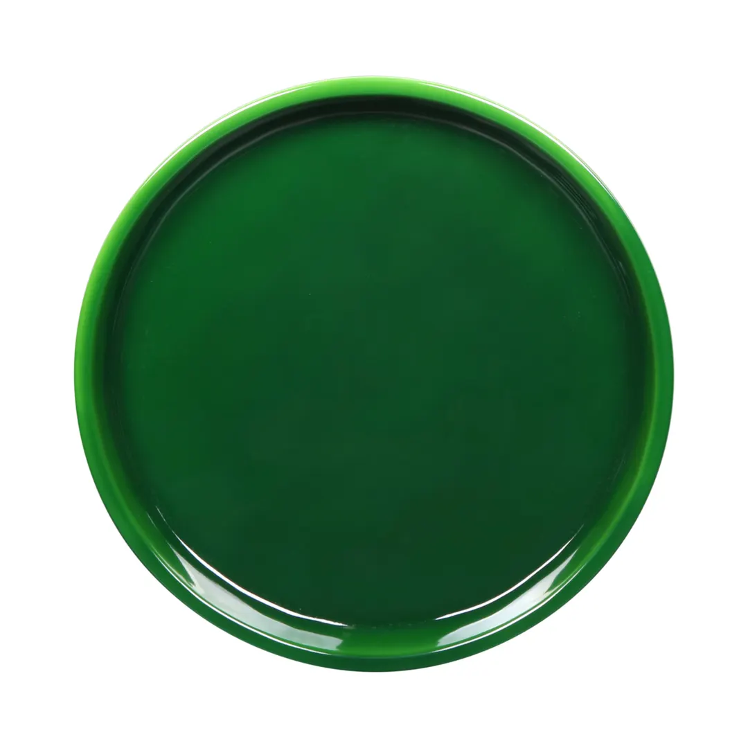 GET DG71R-GRG Elite Global Green Melamine Round Plate 7" Dia. 7/8" H., BPA Free, Dishwasher Safe