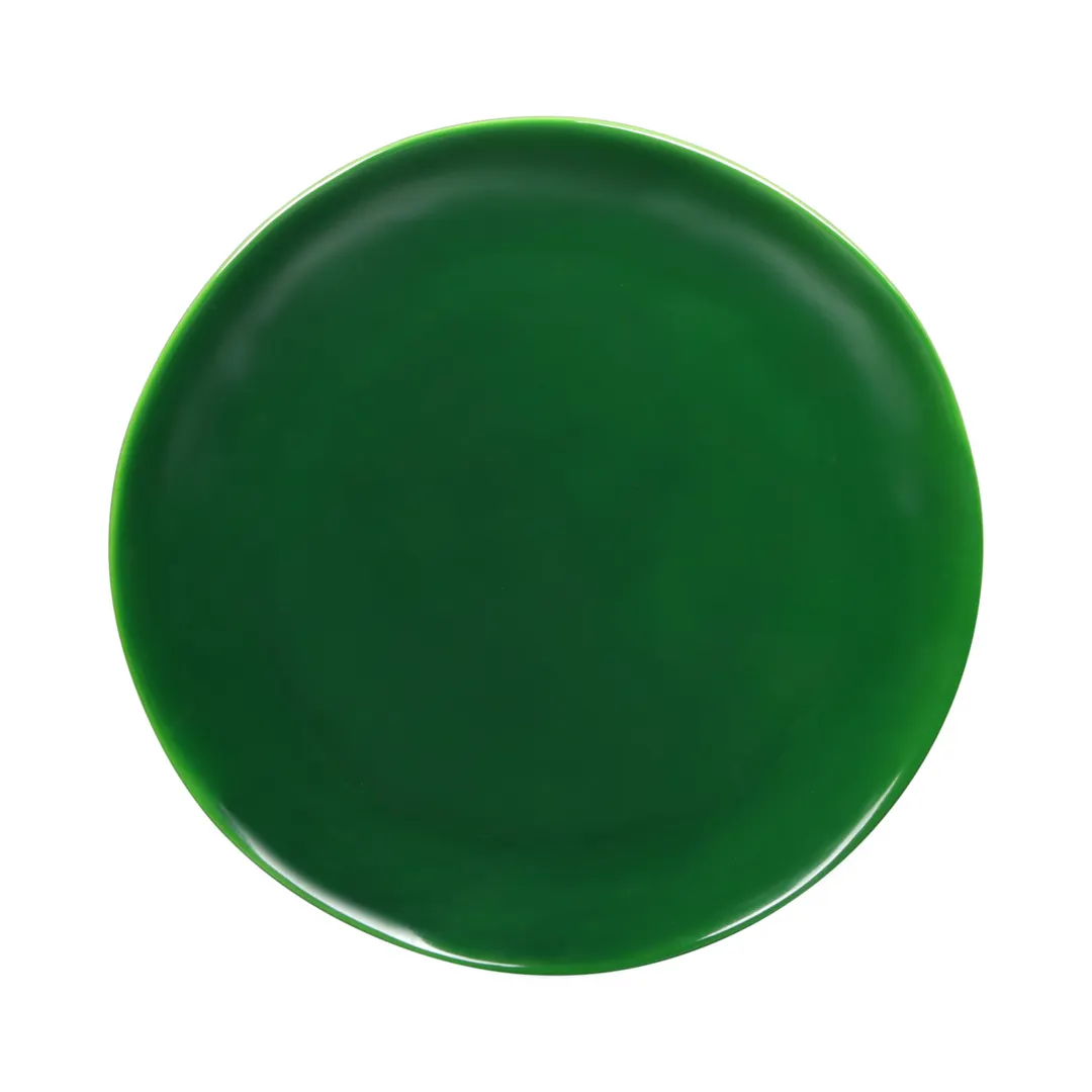 GET DG7R-GRG 7" Dia. x 3/4" H. Melamine Plate, Green Glaze, Break, Chip, Stain/Scratch Resistant