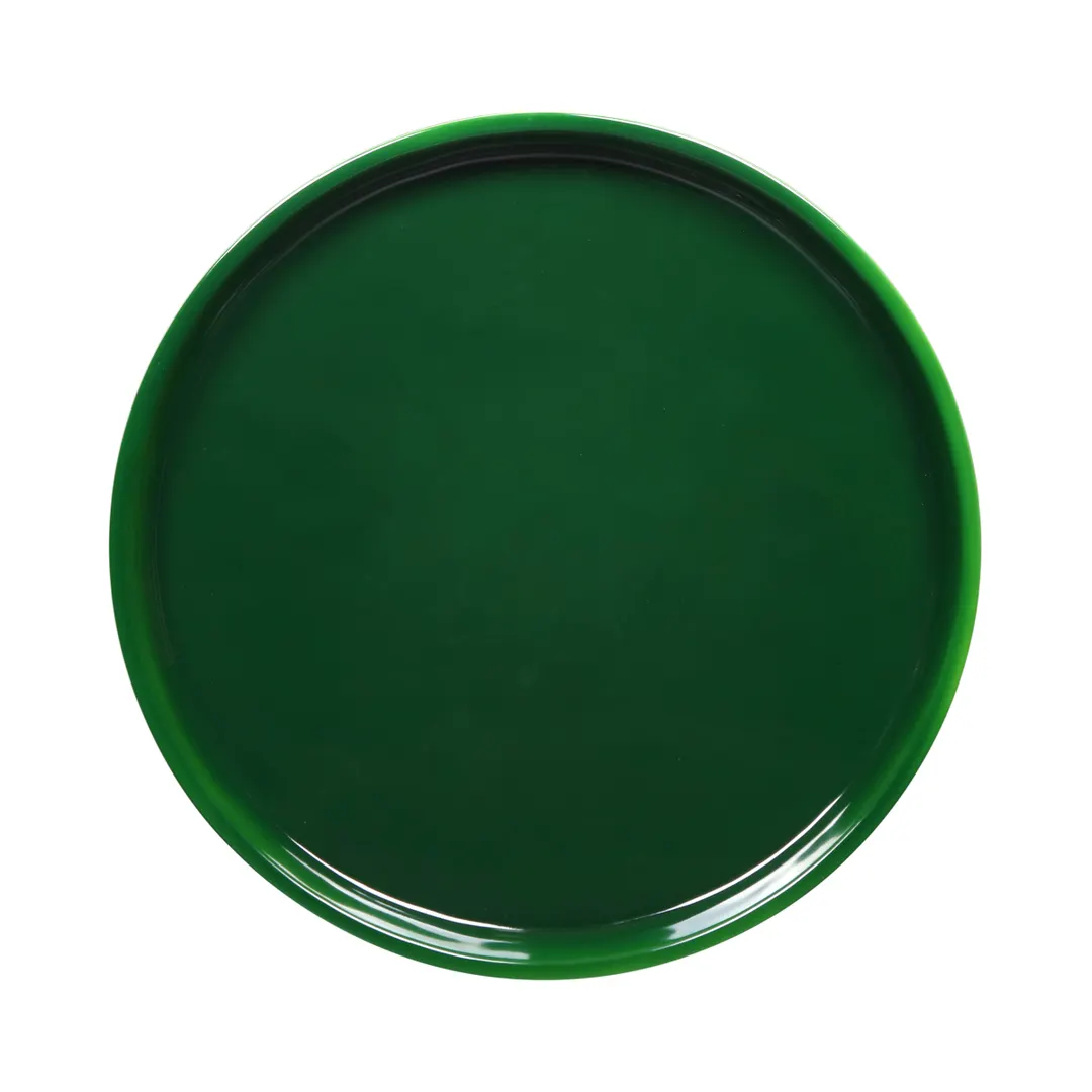 GET DG91R-GRG Plate, 9" Dia. x 7/8" H., Round Coupe, Green Glaze Melamine, Break/Chip Resistant