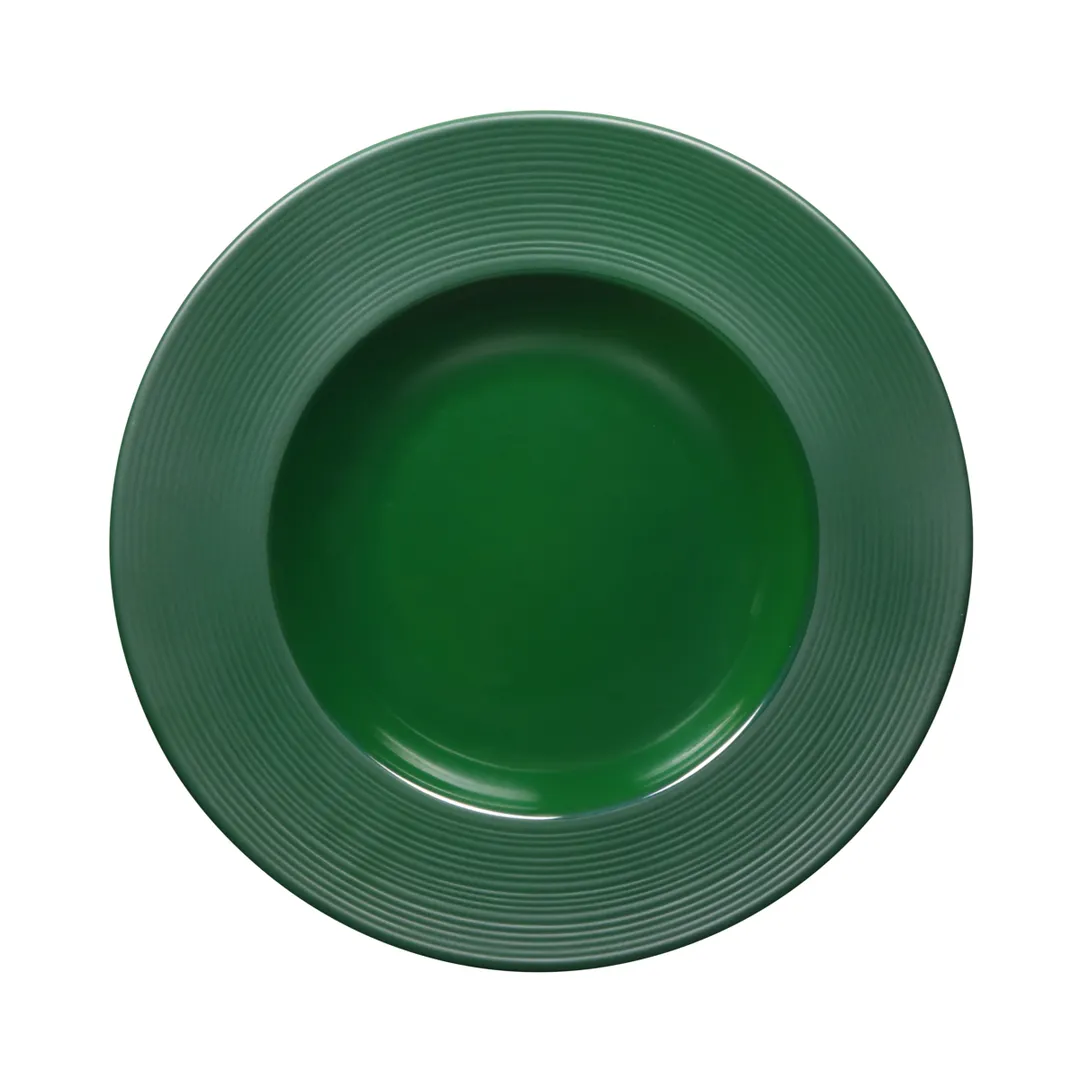 GET DGB1015R-GRG Pasta/Soup Bowl, 10 1/2" x 1 3/4" (15 oz), Round Melamine, Green Glaze, Durable