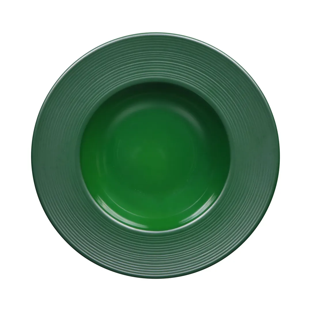 GET DGB915R-GRG Soup Bowl, 9 7/8" Dia x 1 3/4" H, 10 oz, Green Melamine, Break‑Chip, Dishwasher Safe