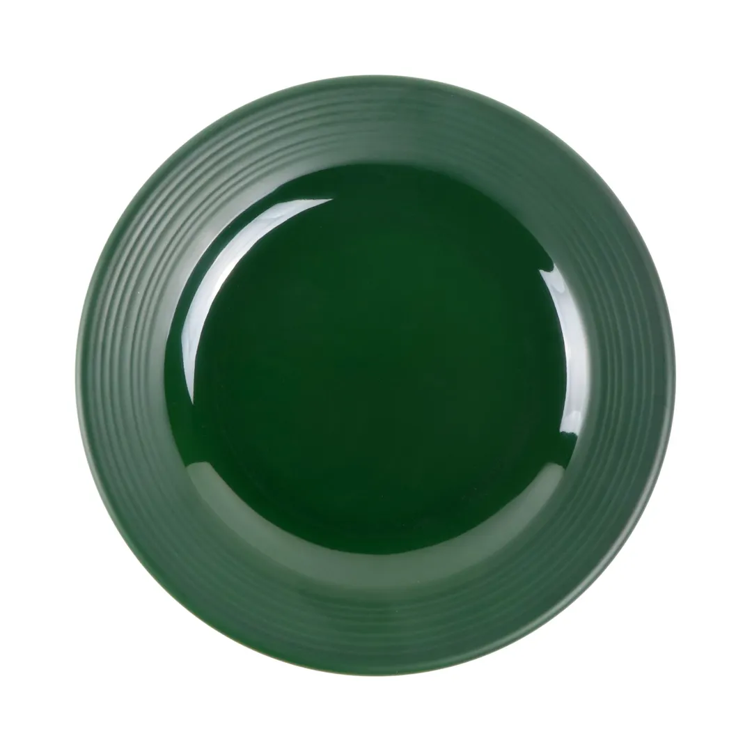 GET DGP7R-GRG Maya Plate, 7" Dia. X 3/4" H, Round, Green Glaze, Melamine