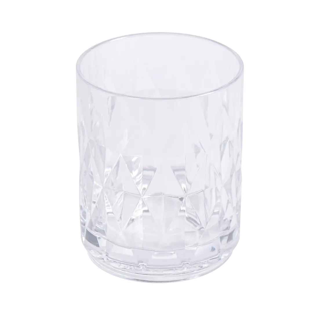 GET DM-14R-CL Fitzgerald Double Rocks, 14 Oz Clear SAN Rocks Bar, 3.35" Dia x 4.17" H - Dozen