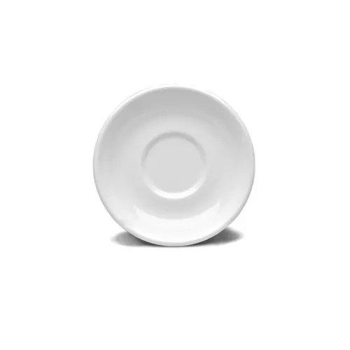 GET DS-W Coffee Saucer, 5-5/8" Dia. x 1"H, White Melamine, Break/Chip/Stain Resistant