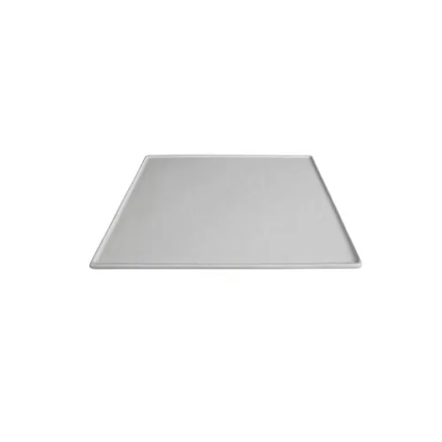 GET DU204MC Bugambilia Buffet Disc - 17-7/10" x 13-4/5" Rectangle, 1/2" Aluminum, Mocha Resin Rim