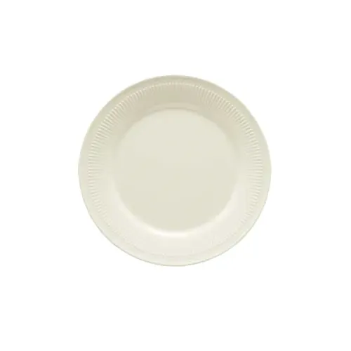 GET E-9-P Princeware Plate – 9.25" Round Ivory Melamine, Wide Rim, Break‑Resistant - Dozen