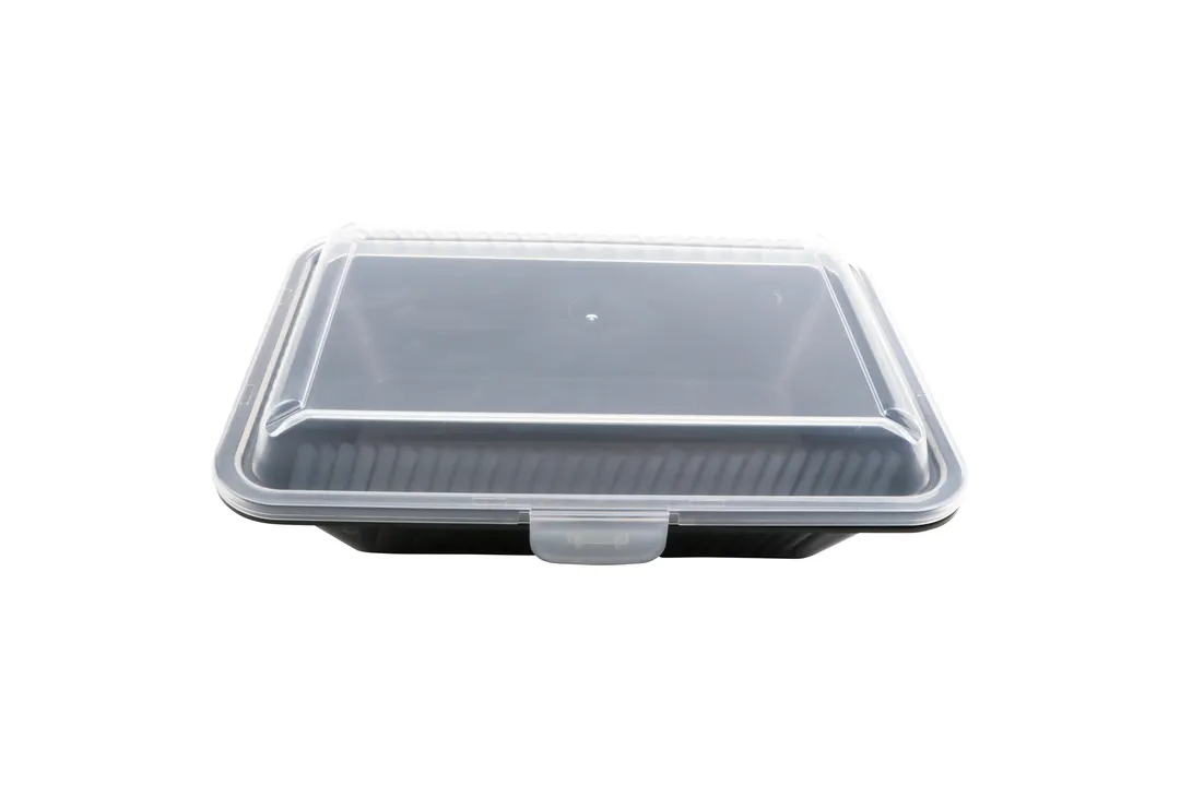 GET EC-11-2X-BK/CL Container, 9" x 6.5" x 2.75" Black Polypropylene Leak-Resistant Snap - Dozen
