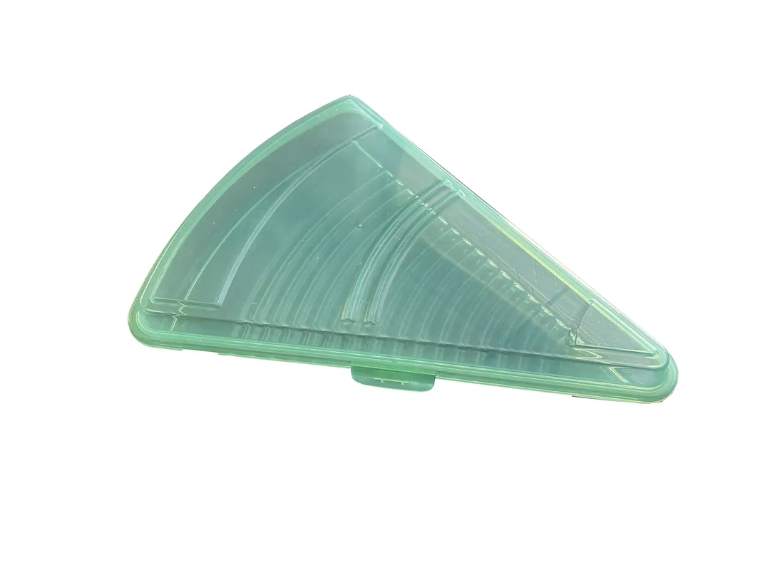 GET EC-25-1-JA Reusable Pizza Container, 10-1/2" L x 8-1/4" W, Closure, Polypropylene, Teal - Dozen