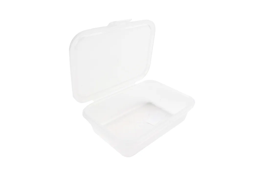 GET EC-32-1-CL Clear Plastic 22oz Hinged Container Lid, 7.00" x 6.33" x 1.94" (650 ml) - Dozen