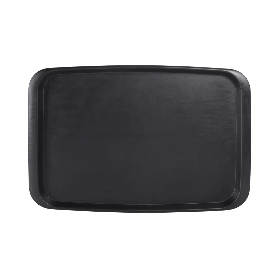 GET ECO2114T-B Tray, 21.5"L x 14.5"W x 1"H, Melamine, Black, Break‑Resist, Dishwasher Safe, BPA‑Free