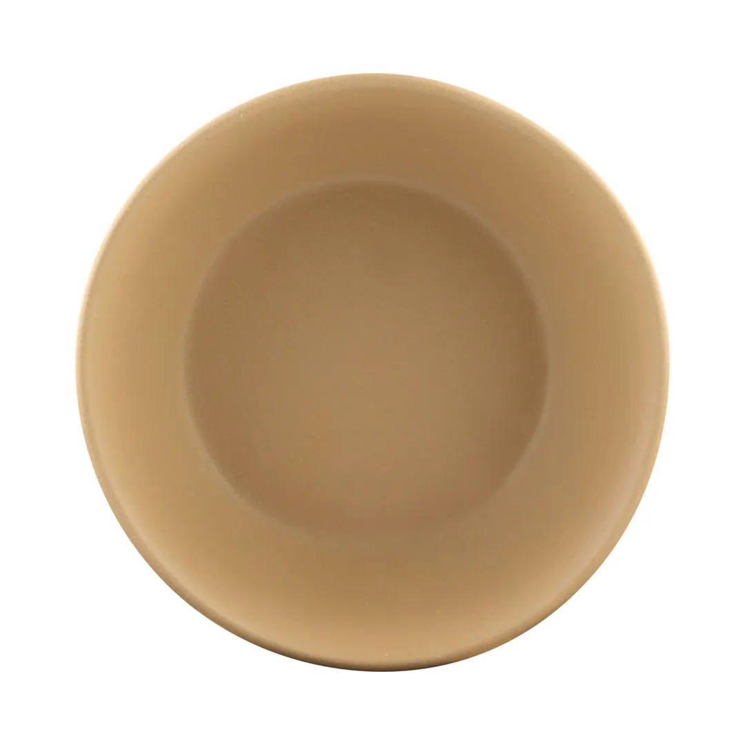 GET ECO4515-PB 8oz. Brown Bowl, 4-1/2" Dia. x 1-1/2" H, 50% Melamine/50% Bamboo, Break Resistant