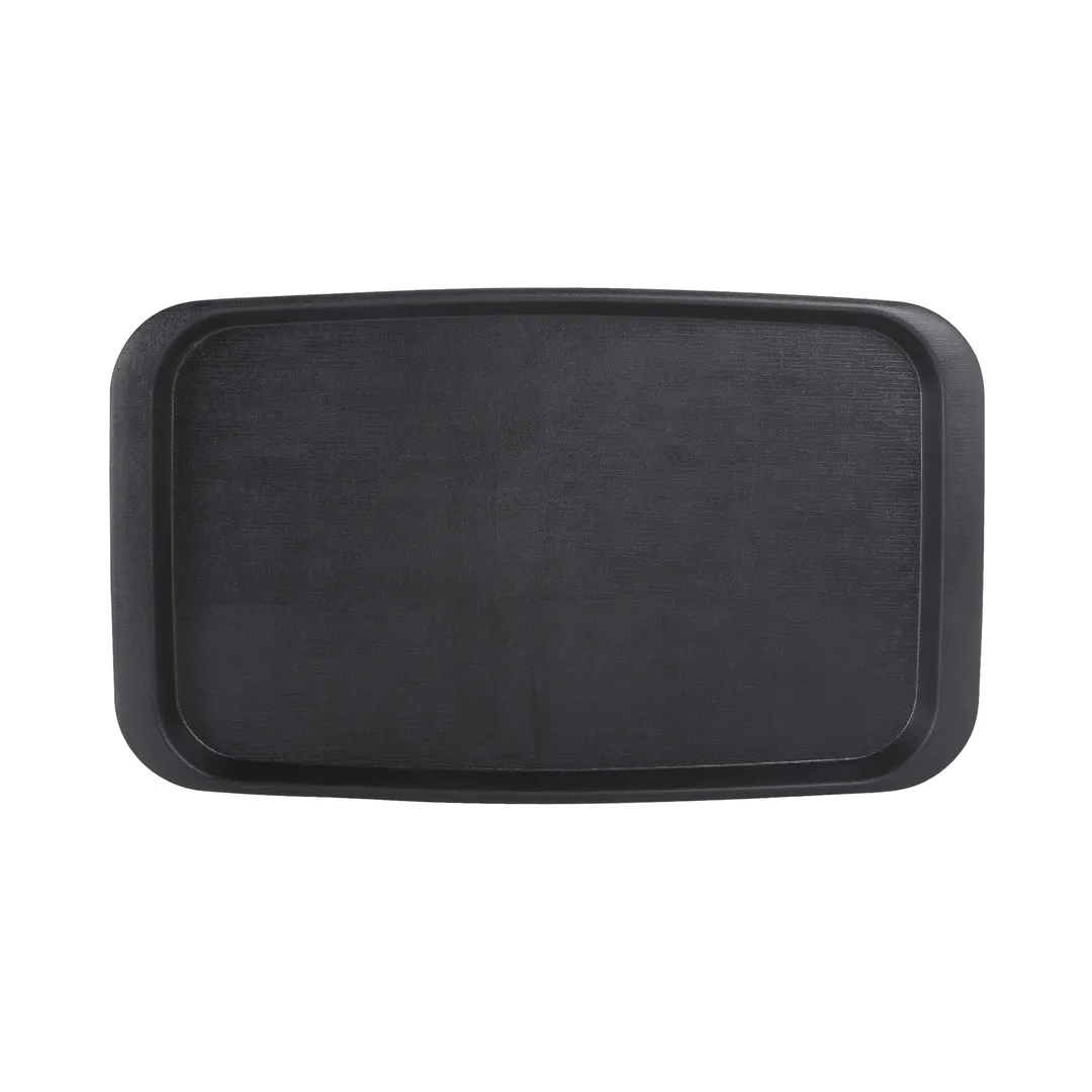 GET ECO5117T-B Tray, 19-3/4" x 12" x 1"H Rectangular Black Melamine/Bamboo Matte Linen Finish