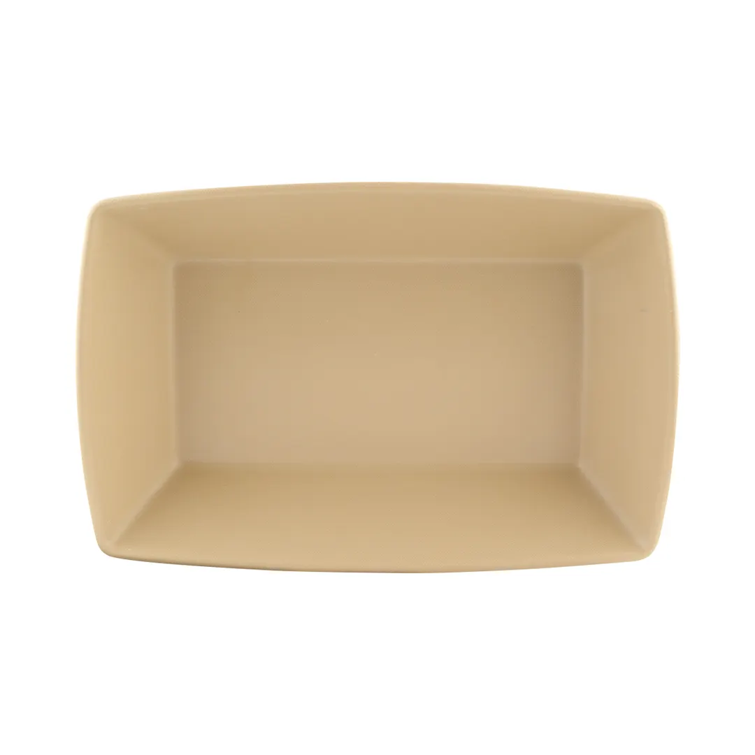 GET ECO6552-PB 18oz Brown Bowl, 6-1/2" L x 5-1/4" W x 2" H, 50% Melamine/50% Bamboo, Dishwasher Safe