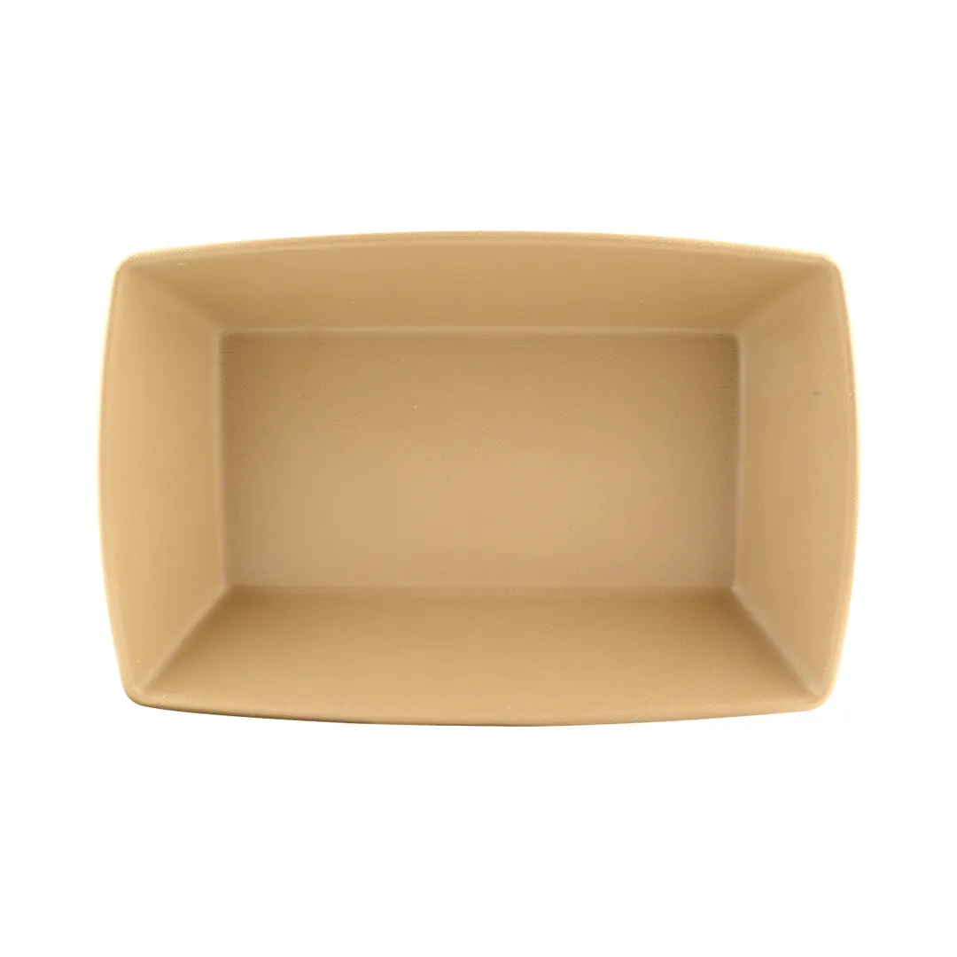 GET ECO862-PB 38 Oz Bowl, 9-1/4"L x 6-1/4"W x 2"H, Brown, BPA‑Free, 50% Mel/Bamboo