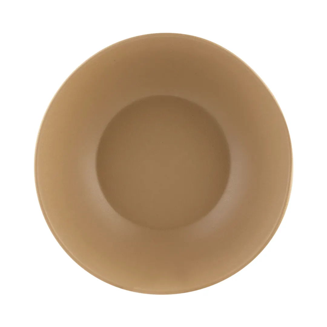 GET ECO93-PB Bowl, 2-1/4 Qt (9-3/8" Dia x 3" H), Round Brown, Melamine/Bamboo, Scratch‑Resistant