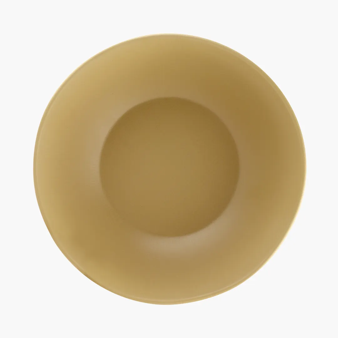 GET ECO93-RT Reusable Bowl, 2-1/4 Qt, 9-3/8" Dia, 3" H, Tan, Melamine/Bamboo, Dishwasher Safe
