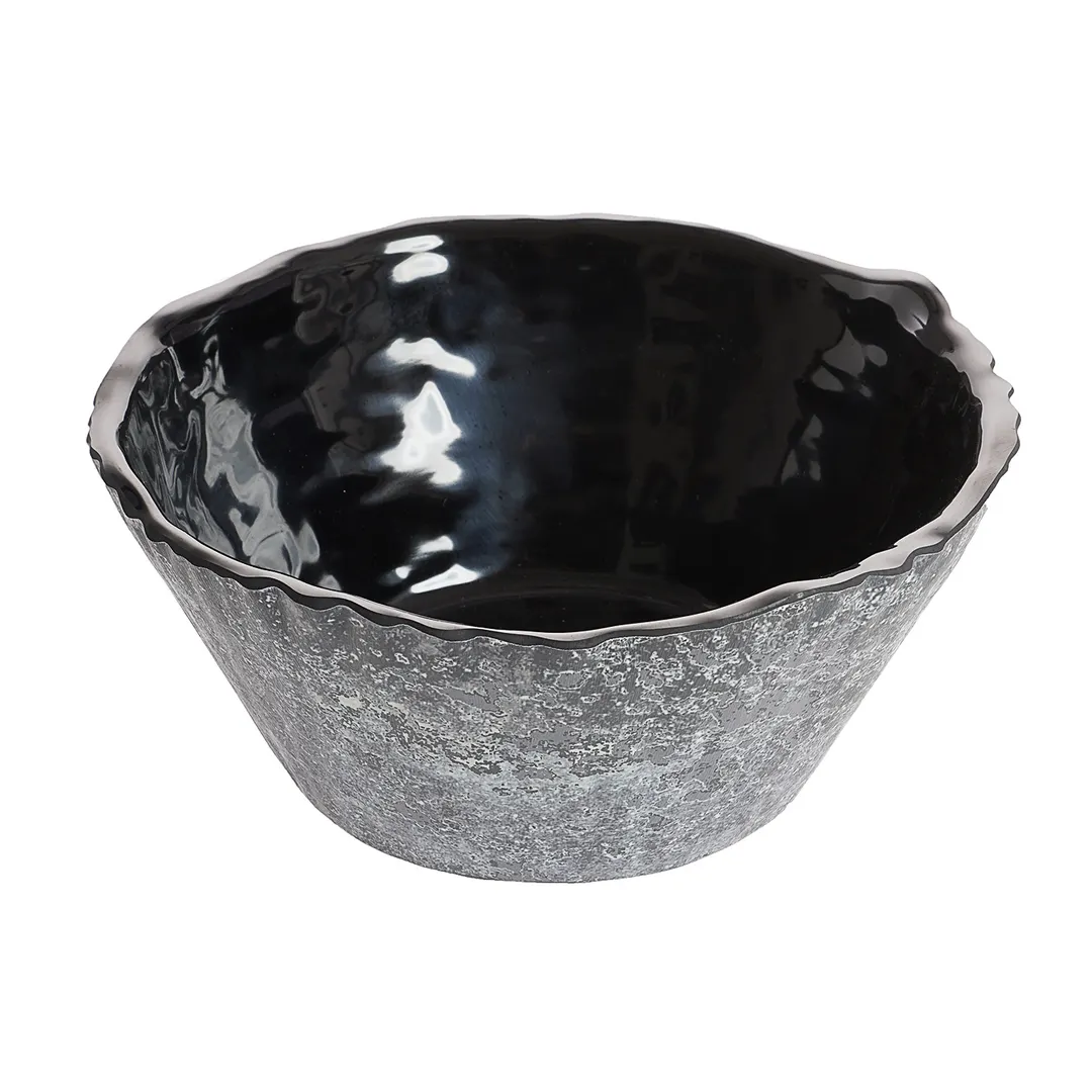 GET END204 Trunk Bowl, 40 oz, 7-1/4" Dia. × 3-3/4" H, Round Gray Melamine, BPA-Free, Dishwasher Safe
