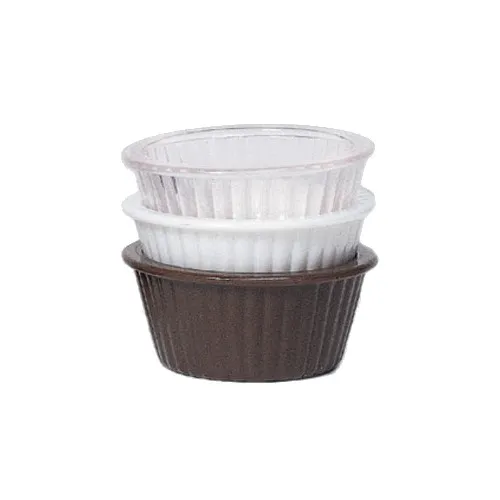 GET ER-001-CL Clear Plastic Ramekin, 1 Oz., 2-1/4" Dia. X 1" Deep, Break-Resistant, SAN - 1 Dozen