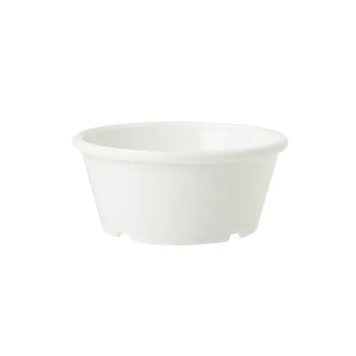 GET ER-040-W White Plastic Ramekin, 4 Oz., 4" Dia. X 1-1/2" Deep, Break-Resistant, SAN - 1 Dozen