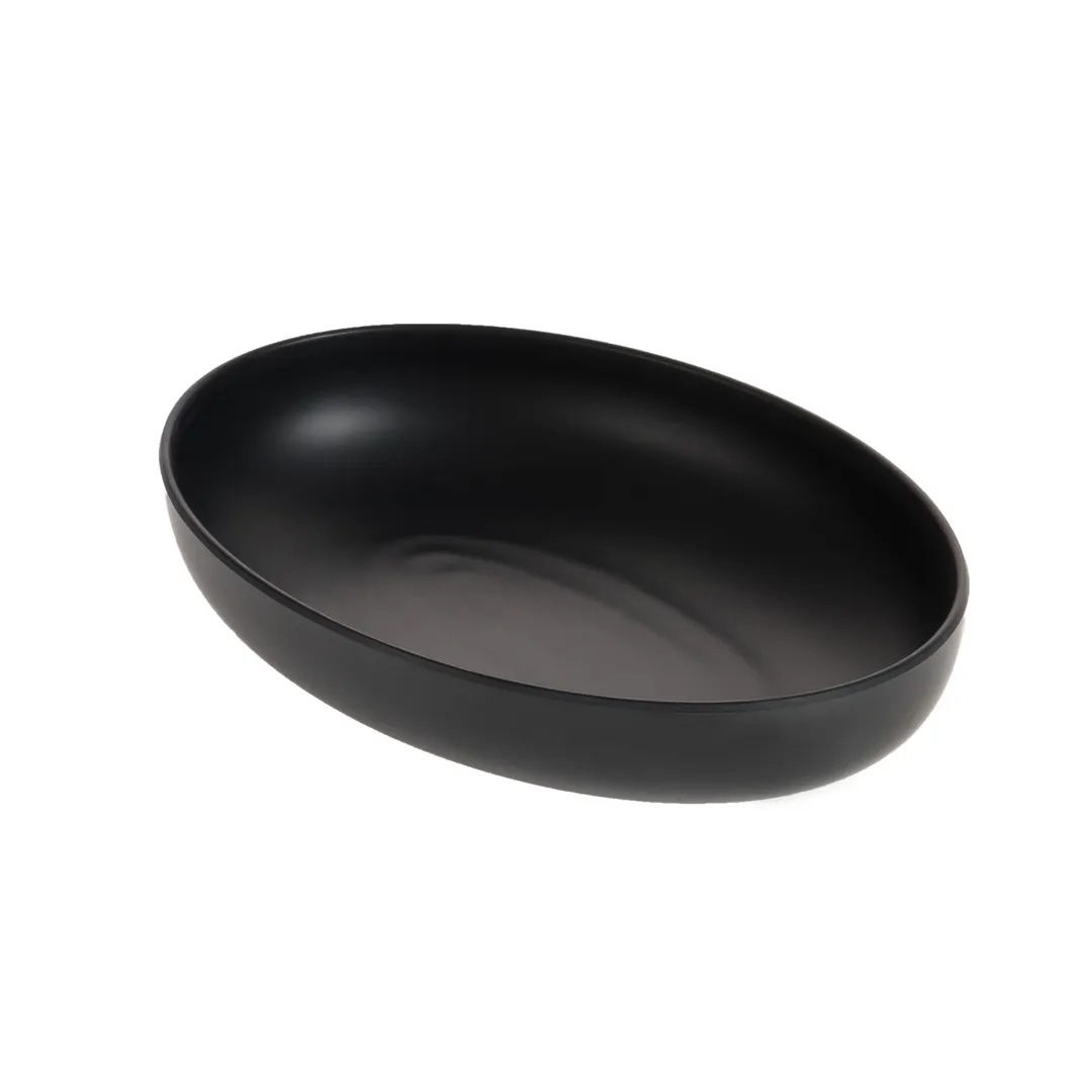GET EXC419 Cheforward Excel Pasta Bowl – 64 Oz., 10" L x 7" W, BPA‑Free Melamine, Black